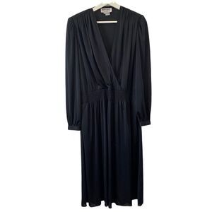 Vintage Pierre Cardin Puff Sleeve Dress 14 Hong Kong